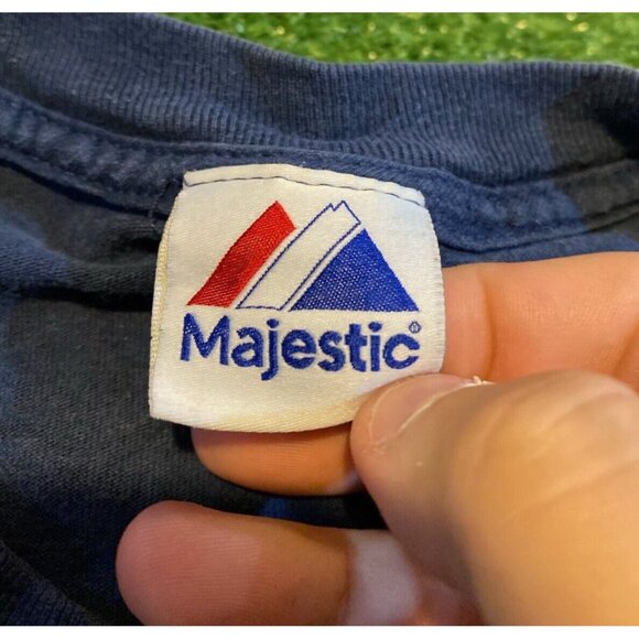 Minnesota Twins shirt mens extra large blue red Y2K Majestic short sleeve MLB W - Picture 2 of 10